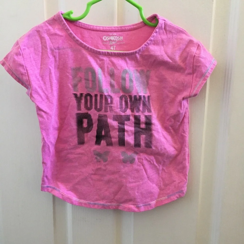 Girls Oshkosh follow your own path tee 4t